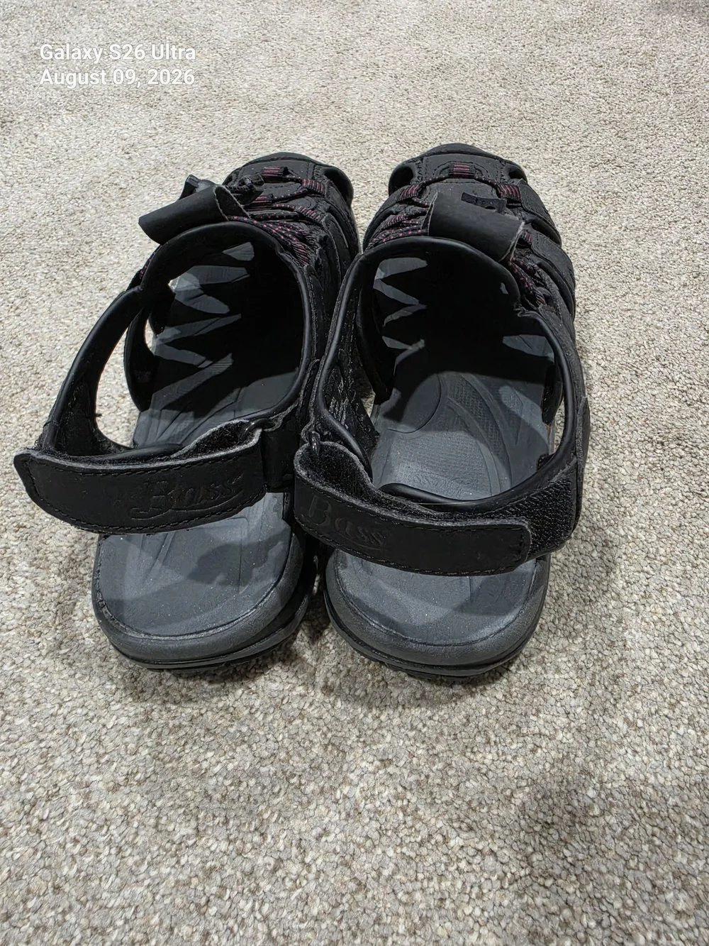 G.H. Bass & Co. Black Sandal with Burgundy Accents